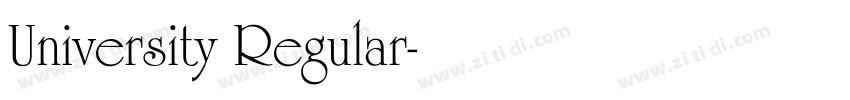 University Regular字体转换